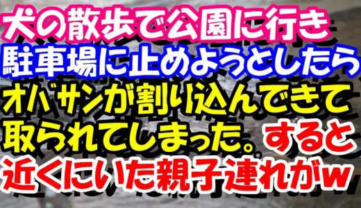 スカッとする話　犬の散歩で公園に行き駐車場に止めようとしたらｵﾊﾞｻﾝが割り込んできて取られてしまった。すると近くにいた親子連れがｗ　スカッとスッキリch