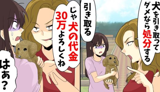 女友「犬を引き取って！ダメなら処分する」私「引き取る」女友「じゃ犬の代金３０万よろしくね」→親を交えた話し合いの結果…