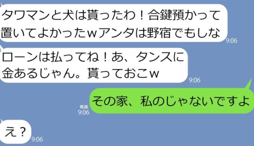 【LINE】大豪邸と犬を狙って私のタワマンに侵入。私を追い出した義姉(41)→調子づく非常識女にある事実を伝えたら反応が笑えるｗ