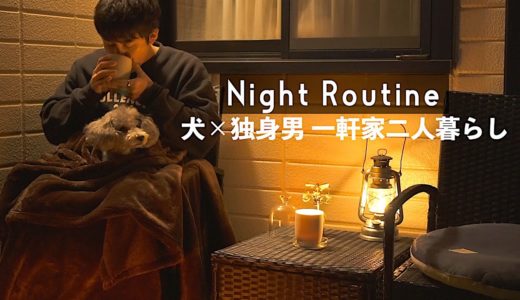 🐶【ナイトルーティン】犬と28歳独身男 一軒家二人暮らしの夜。【Night Routine】【トイプードル】