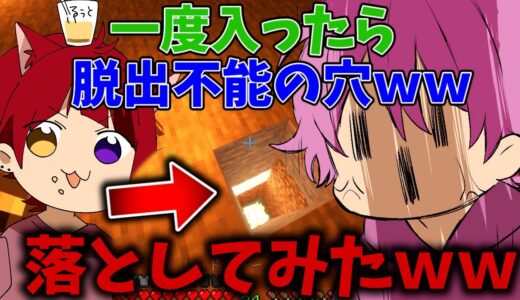 【マイクラ】莉犬を一度落ちたら絶対に出れない迷宮に落としてみたら爆笑ｗｗｗ【すとぷり】【Minecraft】