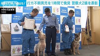 お手柄だワン！ 警察犬が行方不明の男児を1時間で発見(2022年5月18日)