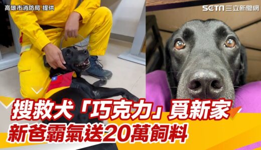 搜救犬「巧克力」覓新家　新爸霸氣送20萬飼料：下半生由我來照顧｜三立新聞網 SETN.com