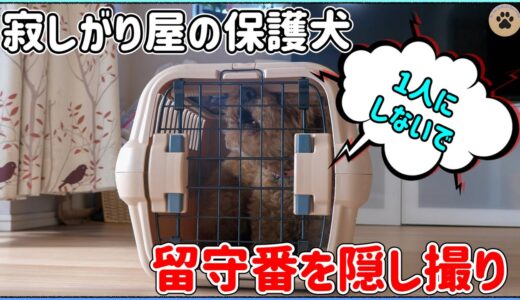 分離不安症の犬の留守番を隠し撮りしてみた結果？！【寂しがり犬の留守番ルーティン】