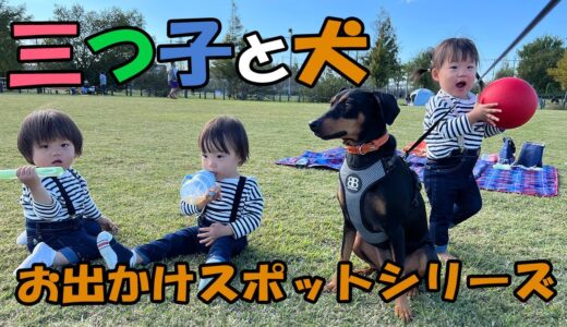 【第一弾】三つ子と犬お出かけスポットシリーズin新横浜公園